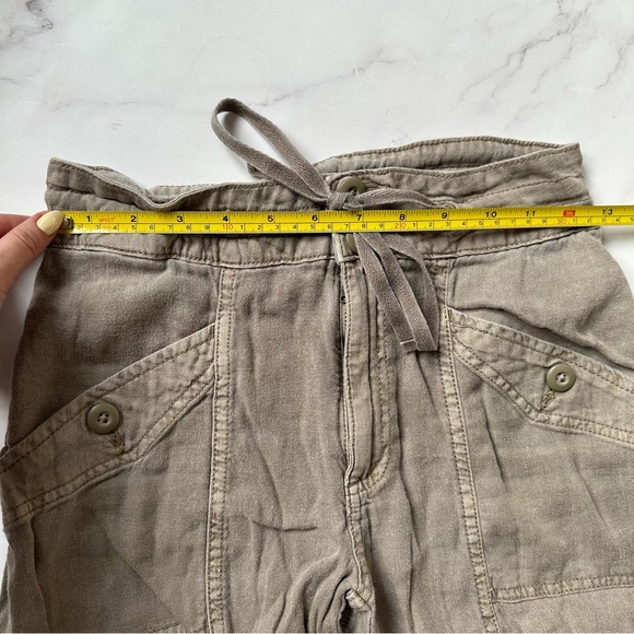 American Eagle Outfitters Olive Cargo Linen Blend Pant - Picture 8 of 14